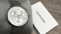  Shop Authentic Calvin Klein High Noon Silver Dial Silver Mesh Bracelet Watch for Men - K8M27126 - Luxxuri