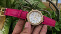  Shop Authentic Michael Kors Parker Chronograph White Dial Pink Leather Strap Watch for Women - MK2297 - Luxxuri