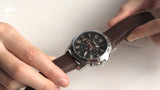  Shop Authentic Fossil Grant Chronograph Black Dial Brown Leather Strap Watch for Men - FS4813 - Luxxuri