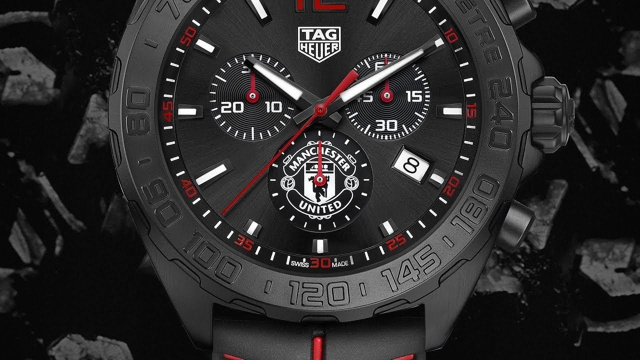  Shop Authentic Tag Heuer Formula 1 Manchester United Limited Edition Black Dial Black & Red Rubber Strap Watch for Men - CAZ101J.FT8027 - Luxxuri