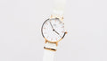  Shop Authentic Daniel Wellington Classic Petite Dover White Dial White Nylon Strap Watch For Women - DW00100311 - Luxxuri