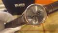  Shop Authentic Hugo Boss Jet Grey Dial Brown Leather Strap Watch for Men - 1513281 - Luxxuri