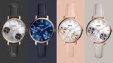  Shop Authentic Fossil Jacqueline Three Hand Mother of Pearl Dial Pink Leather Strap Watch for Women - ES4671 - Luxxuri