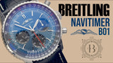  Shop Authentic Breitling Navitimer B01 Chronograph 41 Blue Dial Black Leather Strap Watch for Men - AB0139241C1P1 - Luxxuri