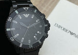  Shop Authentic Emporio Armani Diver Chronograph Black Dial Black Steel Strap Watch For Men - AR11363 - Luxxuri