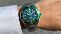  Shop Authentic Tag Heuer Aquaracer Calibre 5 Green Dial Silver Steel Strap Watch for Men - WAY201S.BA0927 - Luxxuri