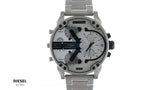  Shop Authentic Diesel Mr. Daddy Chronograph Silver Dial Silver Steel Strap Watch For Men - DZ7421 - Luxxuri