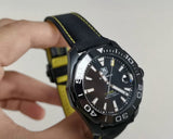  Shop Authentic Tag Heuer Aquaracer Calibre 5 Automatic Black Dial Black Nylon Strap Watch for Men - WAY218A.FC6362 - Luxxuri