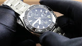  Shop Authentic Tag Heuer Aquaracer Calibre 16 Day-Date Black Dial Silver Steel Strap Watch for Men - CAY211A.BA0927 - Luxxuri