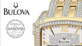  Shop Authentic Bulova Crystal Chronograph White Dial Two Tone Steel Strap Watch for Men - 98C109 - Luxxuri