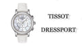  Shop Authentic Tissot Dressport Chronograph Mother of Pearl Dial White Leather Strap Watch for Women - T050.217.17.117.00 - Luxxuri