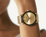  Shop Authentic Movado Bold Gold Dial Gold Mesh Bracelet Watch for Women - 3600242 - Luxxuri