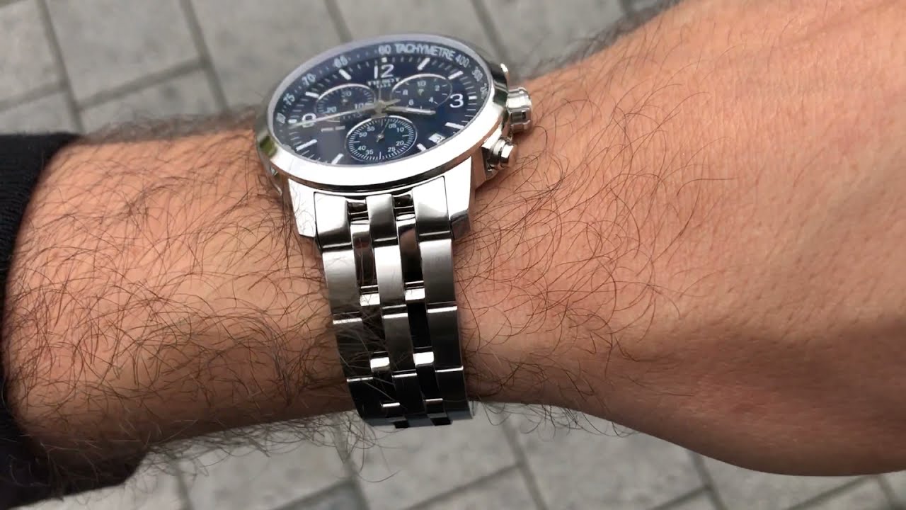  Shop Authentic Tissot PRC 200 Chronograph Quartz Blue Dial Silver Steel Strap Watch For Men - T114.417.11.047.00 - Luxxuri