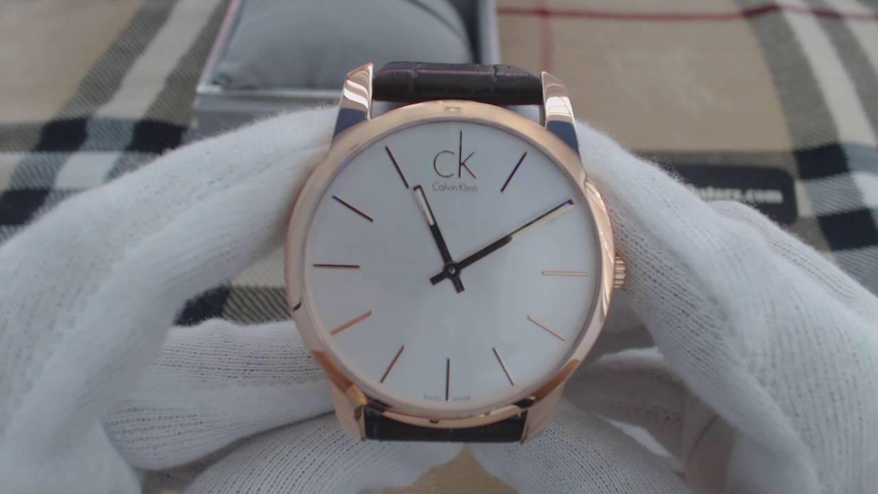  Shop Authentic Calvin Klein City Silver Dial Brown Leather Strap Watch For Men - K2G21629 - Luxxuri