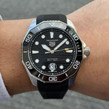  Shop Authentic Tag Heuer Aquaracer Professional 300 Automatic Black Dial Black Rubber Strap Watch for Men - WBP201A.FT6197 - Luxxuri