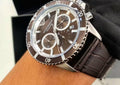  Shop Authentic Emporio Armani Diver Chronograph Brown Dial Brown Leather Strap Watch For Men - AR11486 - Luxxuri