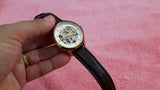  Shop Authentic Fossil Townsman Automatic Skeleton White Dial Brown Leather Strap Watch for Men - ME3078 - Luxxuri