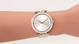  Shop Authentic Michael Kors Darci Silver Dial Two Tone Stainless Steel Strap Watch for Women - MK3215 - Luxxuri