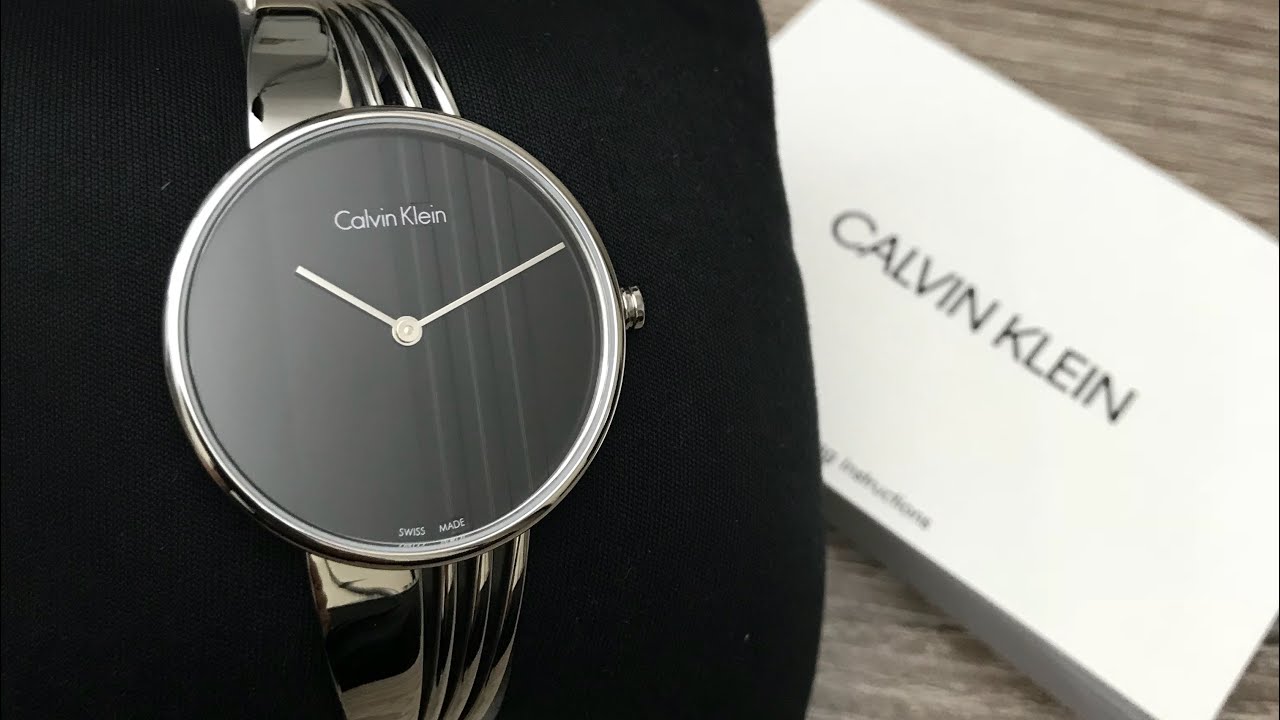 Shop Authentic Calvin Klein Drift Black Dial Silver Steel Strap Watch for Women - K6S2N111 - Luxxuri