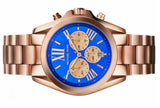  Shop Authentic Michael Kors Bradshaw Quartz Blue Dial Rose Gold Steel Strap Watch For Women - MK5951 - Luxxuri
