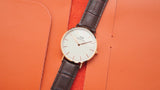  Shop Authentic Daniel Wellington Classic York White Dial Brown Leather Strap Watch For Women - DW00100038 - Luxxuri