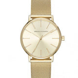  Shop Authentic Armani Exchange Lola Analog Gold Dial Gold Mesh Strap Watch For Women - AX5536 - Luxxuri