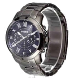  Shop Authentic Fossil Grant Chronograph Blue Dial Grey Steel Strap Watch for Men - FS4831 - Luxxuri