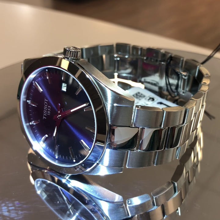  Shop Authentic Tissot Gentleman Blue Dial Silver Steel Strap Watch For Men - T127.410.11.041.00 - Luxxuri