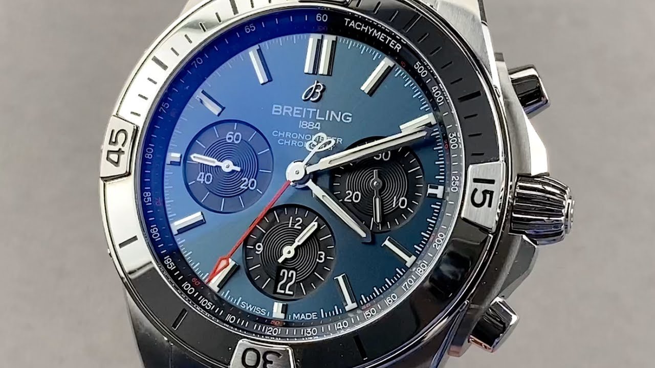  Shop Authentic Breitling Chronomat B01 42mm Blue Dial Silver Steel Strap Watch for Men - AB0134101C1A1 - Luxxuri