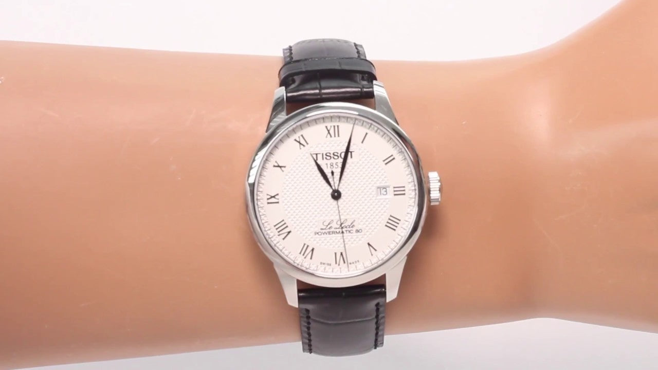  Shop Authentic Tissot Le Locle Powermatic 80 Silver Dial Black Leather Strap Watch For Men - T006.407.16.033.00 - Luxxuri