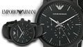  Shop Authentic Emporio Armani Luigi Chronohraph Black Dial Black Leather Strap Watch For Men - AR1970 - Luxxuri