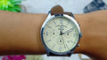  Shop Authentic Fossil Forrester Chronograph White Dial Brown Leather Strap Watch for Men - FS5696 - Luxxuri