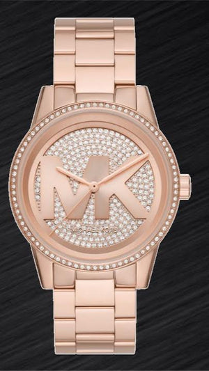  Shop Authentic Michael Kors Ritz Analog Crystals Silver Dial Rose Gold Steel Strap Watch for Women - MK6863 - Luxxuri