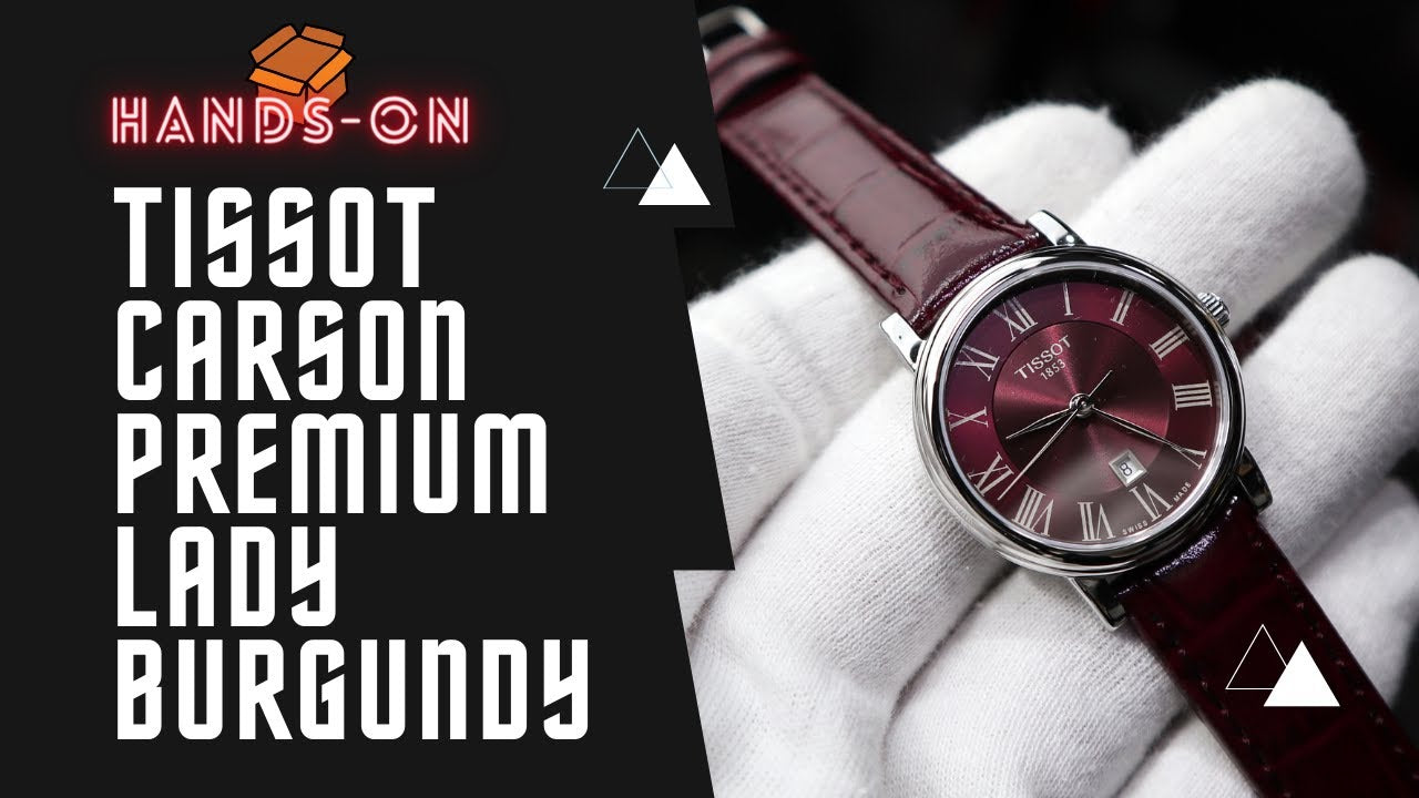 Shop Authentic Tissot Carson Premium Lady Maroon Dial Maroon Leather Strap Watch For Women - T122.210.16.373.00 - Luxxuri