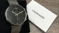  Shop Authentic Calvin Klein High Noon Chronograph Black Dial Silver Mesh Bracelet Watch for Men - K8M27121 - Luxxuri