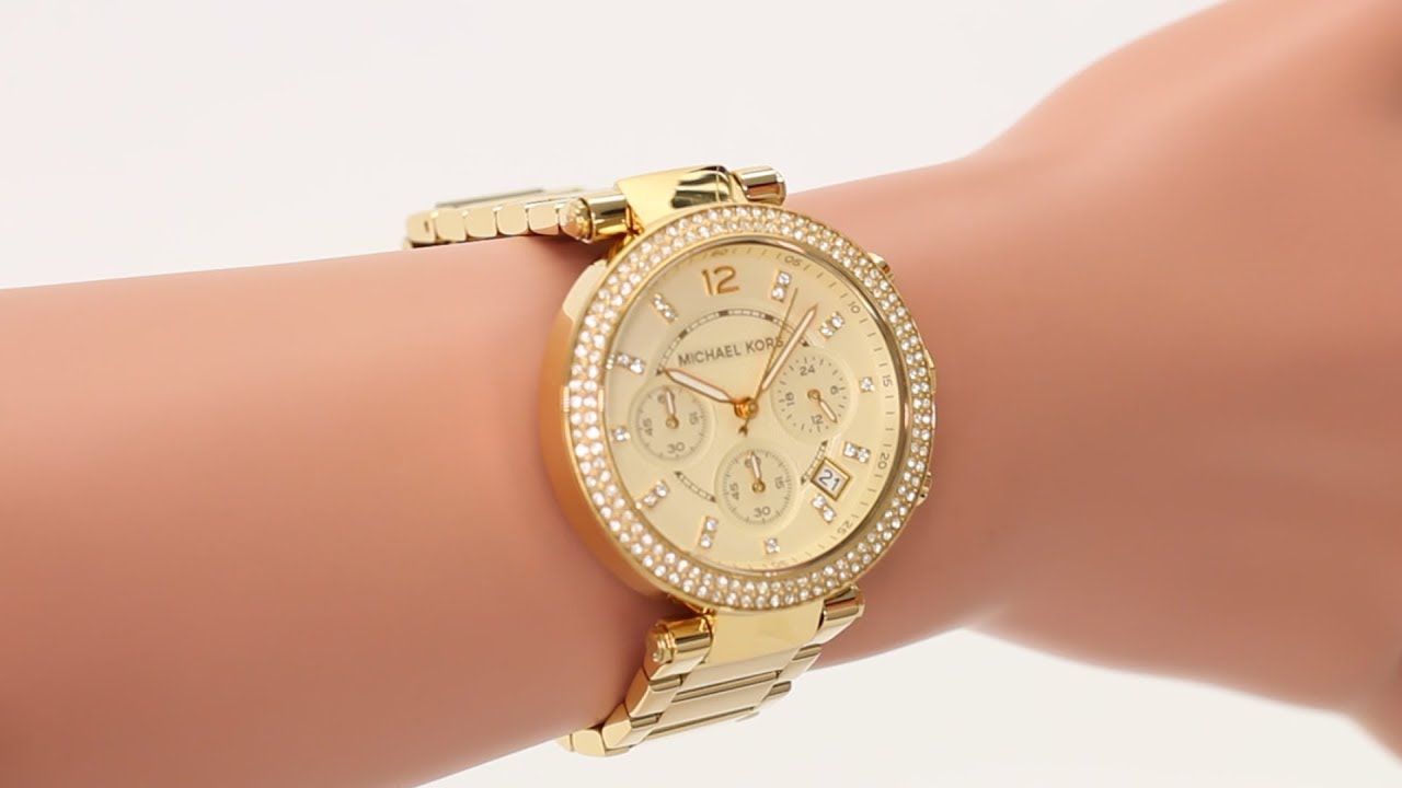  Shop Authentic Michael Kors Parker Gold Dial Gold Steel Strap Watch for Women - MK5354 - Luxxuri