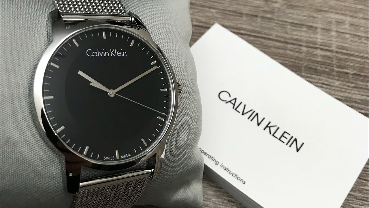  Shop Authentic Calvin Klein City Chronograph Black Dial Silver Mesh Bracelet Watch for Men - K2G2G121 - Luxxuri