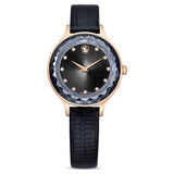  Shop Authentic Swarovski Octea Nova Black Dial Black Leather Strap Watch for Women - 5650033 - Luxxuri