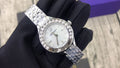  Shop Authentic Swarovski Lovely Crystals Mini White Dial Silver Steel Strap Watch for Women - 5242901 - Luxxuri