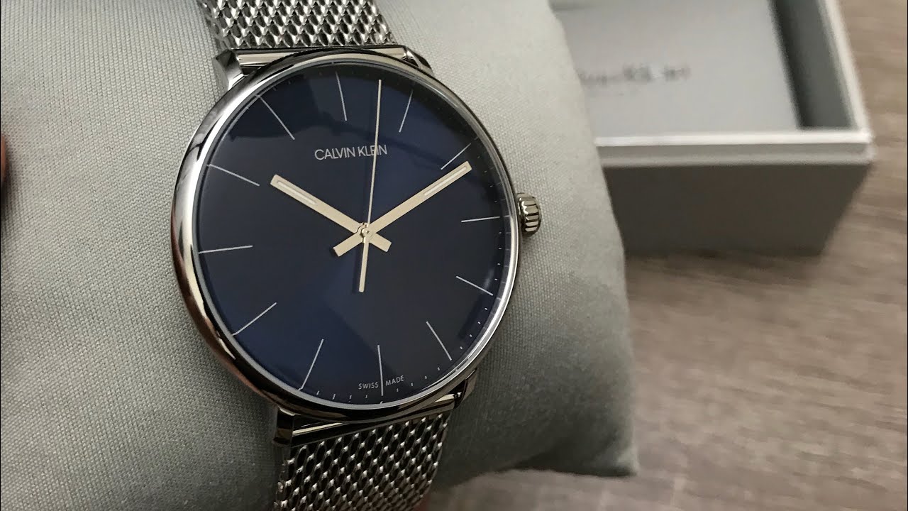  Shop Authentic Calvin Klein High Noon Black Dial Silver Mesh Bracelet Watch for Men - K8M21121 - Luxxuri
