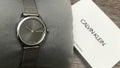  Shop Authentic Calvin Klein Minimal Grey Dial Silver Mesh Bracelet Watch for Women - K3M23124 - Luxxuri