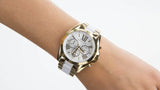  Shop Authentic Michael Kors Bradshaw Chronograph White Dial Two Tone Steel Strap Watch For Women - MK5743 - Luxxuri