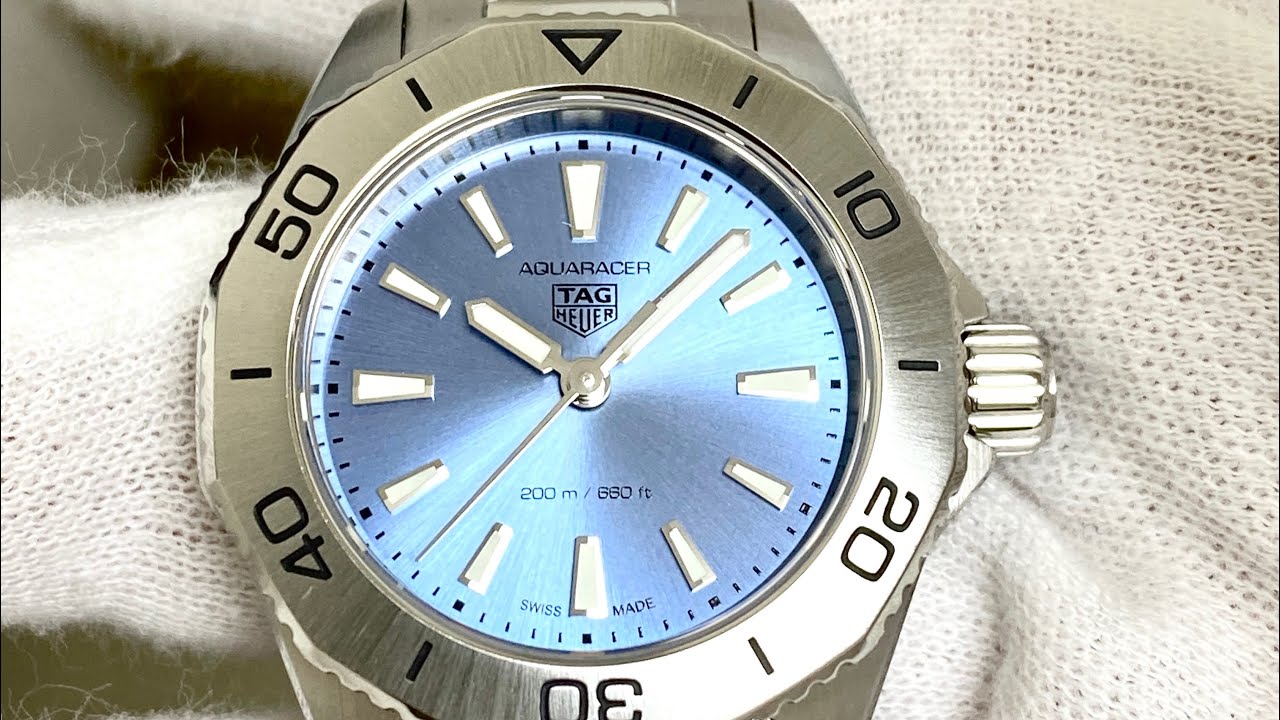  Shop Authentic Tag Heuer Aquaracer Professional 200 Quartz Blue Dial Silver Steel Strap Watch for Women - WBP1415.BA0622 - Luxxuri