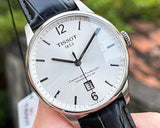  Shop Authentic Tissot Chemin Des Tourelles Powermatic 80 Silver Dial Black Leather Strap Watch For Men - T099.407.16.037.00 - Luxxuri