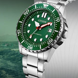  Shop Authentic Citizen Promaster Mechanical Green Dial Silver Steel Strap Watch For Men - NJ0129-87X - Luxxuri