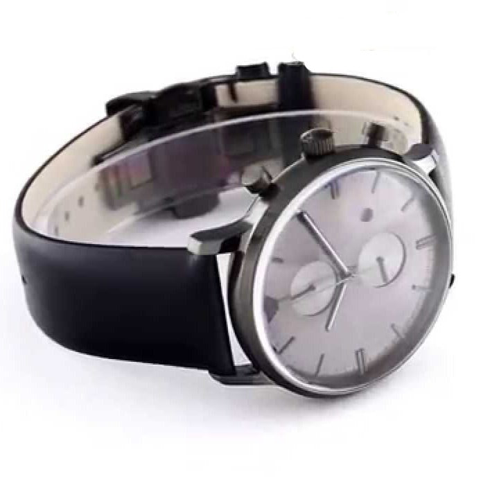  Shop Authentic Emporio Armani Classic Grey Dial Grey Leather Strap Watch For Men - AR0388 - Luxxuri
