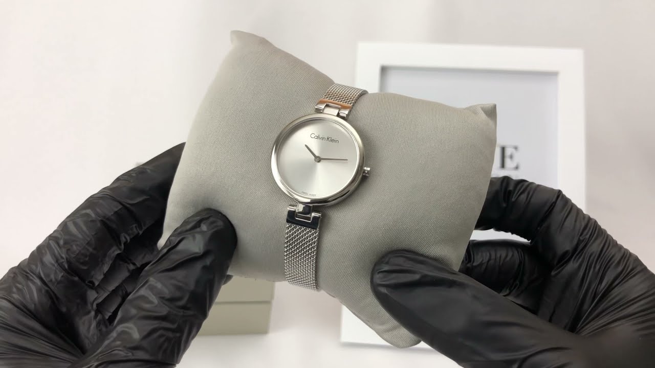  Shop Authentic Calvin Klein Authentic White Dial Silver Mesh Bracelet Watch for Women - K8G23126 - Luxxuri
