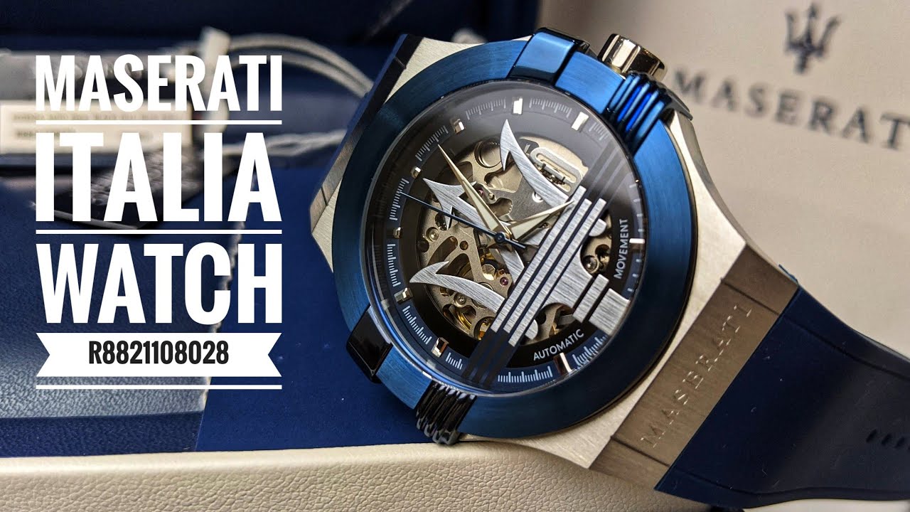  Shop Authentic Maserati Potenza 42mm Blue Dial Automatic Silicone Strap Watch For Men - R8821108028 - Luxxuri