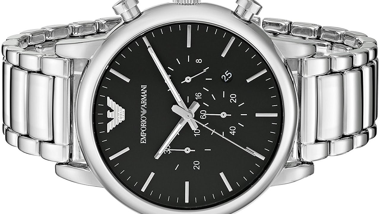  Shop Authentic Emporio Armani Luigi Black Dial Silver Steel Strap Watch For Men - AR1894 - Luxxuri