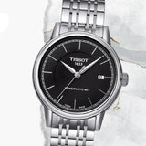  Shop Authentic Tissot Carson Automatic Black Dial Silver Steel Strap Watch For Women - T085.207.11.051.00 - Luxxuri